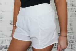 Active Pleat Tennis Shorts "White"<Allie Lynn's Boutique Sale