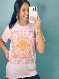 Always Keep Growing Graphic Tee "Blossom Pink"<Allie Lynn's Boutique Outlet