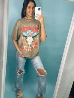 American Rodeo Vintage Longhorn Graphic Tee<Allie Lynn's Boutique New