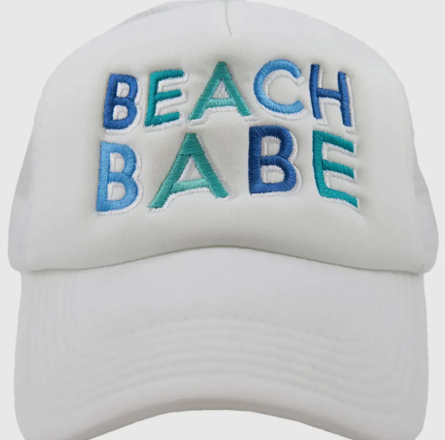 Beach Babe Trucker Hat "White"<Allie Lynn's Boutique Discount