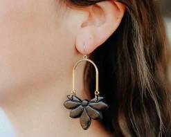 Black Clay Gold Earrings<Allie Lynn's Boutique Flash Sale