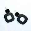 Black Square Clay Earrings<Allie Lynn's Boutique Cheap
