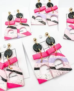 Black/Pink Clay Earrings<Allie Lynn's Boutique Discount