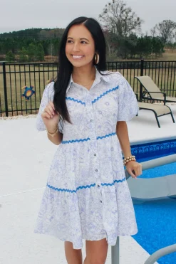 Blue Paisley Dress<Allie Lynn's Boutique Store