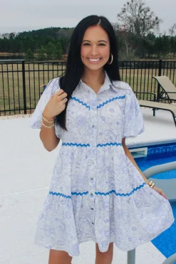 Blue Paisley Dress<Allie Lynn's Boutique Flash Sale