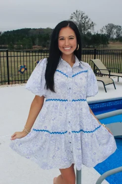Blue Paisley Dress<Allie Lynn's Boutique Flash Sale