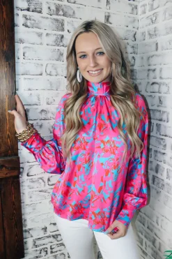 Blue Winter Long Sleeve Top<Allie Lynn's Boutique Best Sale