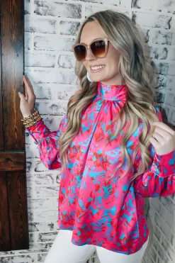 Blue Winter Long Sleeve Top<Allie Lynn's Boutique Best Sale