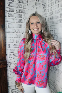 Blue Winter Long Sleeve Top<Allie Lynn's Boutique Sale