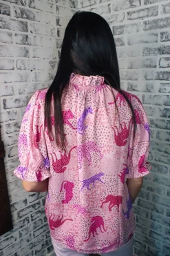 Charming Cheetah Ruched Top 
