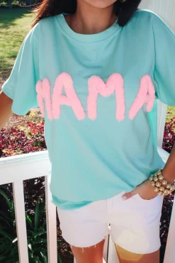 Chunky Fleece "Mama" Top<Allie Lynn's Boutique Shop