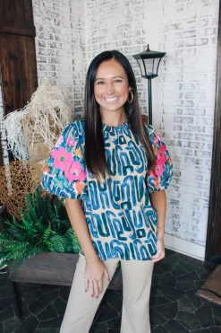 Classic Embroidered Puff Sleeve Top<Allie Lynn's Boutique Hot