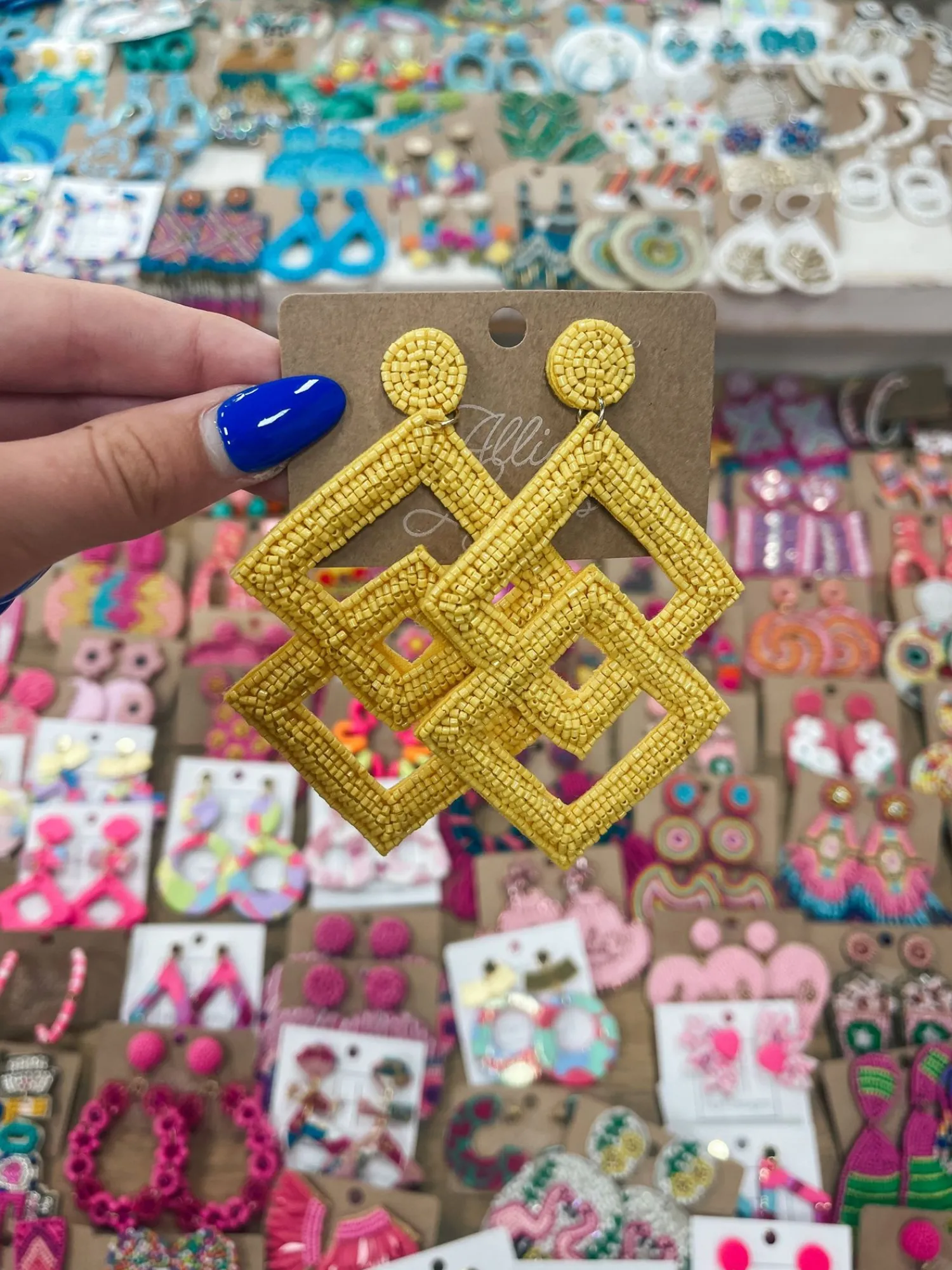 Color Pop Earrings "Yellow"<Allie Lynn's Boutique Discount