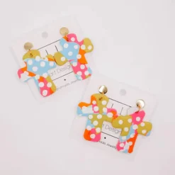 Colorful Clay Cross Earrings<Allie Lynn's Boutique Shop
