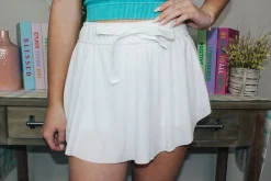 Crush The Court Athletic Skirt "White"<Allie Lynn's Boutique Cheap