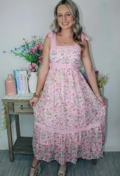 Demi Floral Midi Dress<Allie Lynn's Boutique Discount