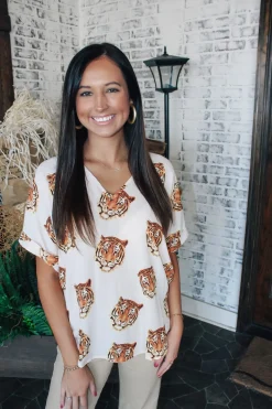 Easy Tiger Cuff Sleeve Top<Allie Lynn's Boutique Sale