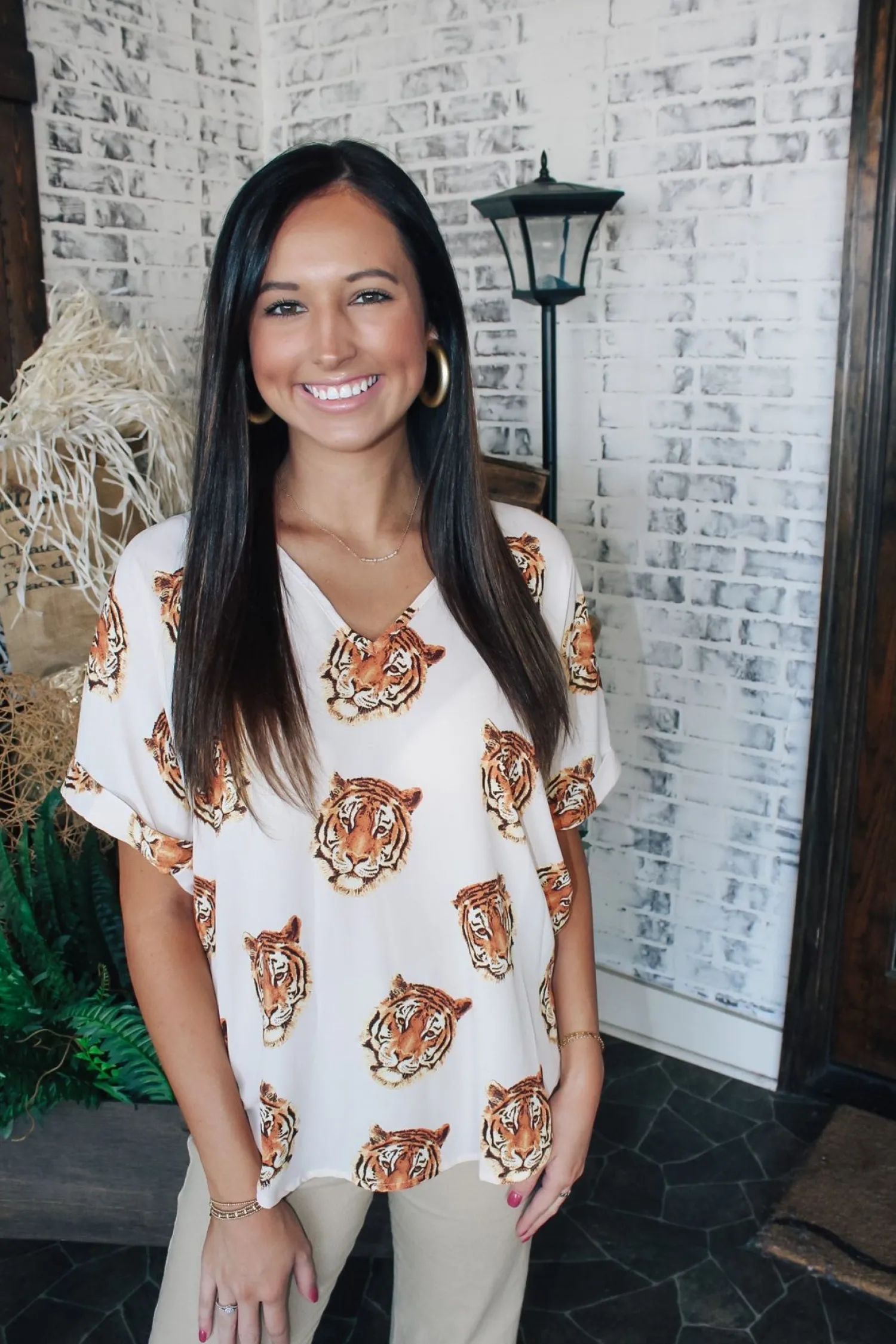 Easy Tiger Cuff Sleeve Top<Allie Lynn's Boutique Sale