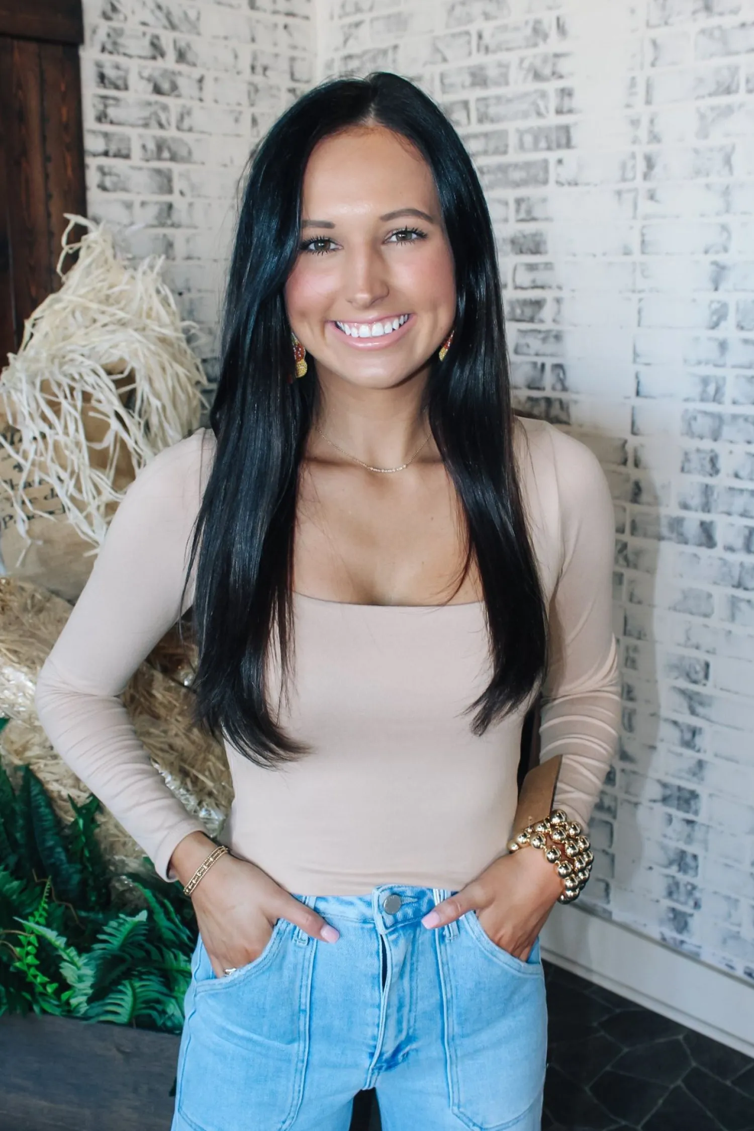 First Pick Top "Taupe"<Allie Lynn's Boutique Hot