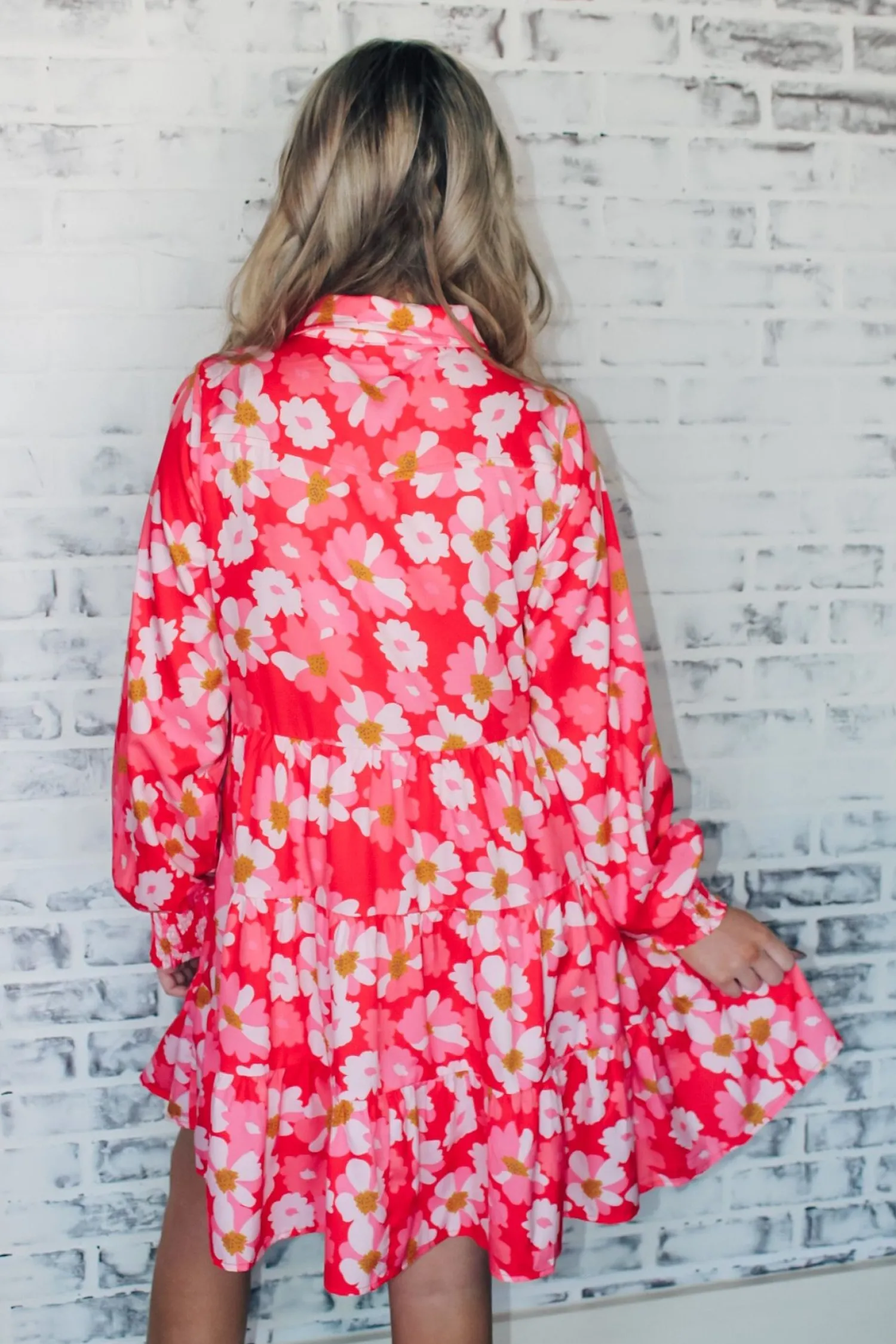 Floral Fall Mini Dress "Pink"<Allie Lynn's Boutique Cheap