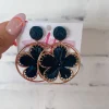Flower Earrings "Black"<Allie Lynn's Boutique Cheap