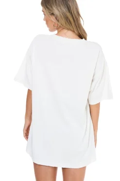 Football Glitter Graphic Tee "White"<Allie Lynn's Boutique Cheap