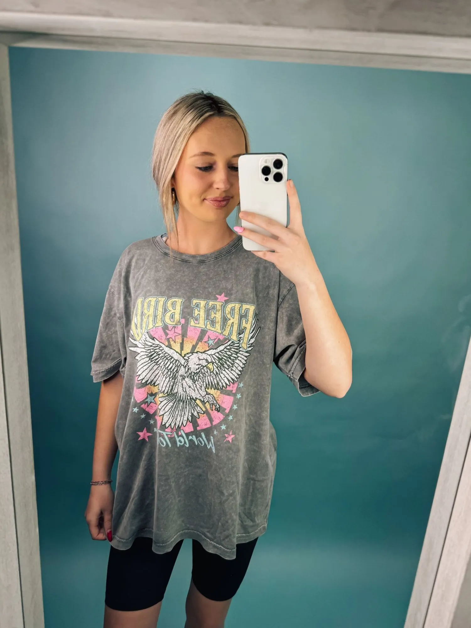 Free Bird World Tour Vintage Eagle Graphic Tee<Allie Lynn's Boutique Best Sale