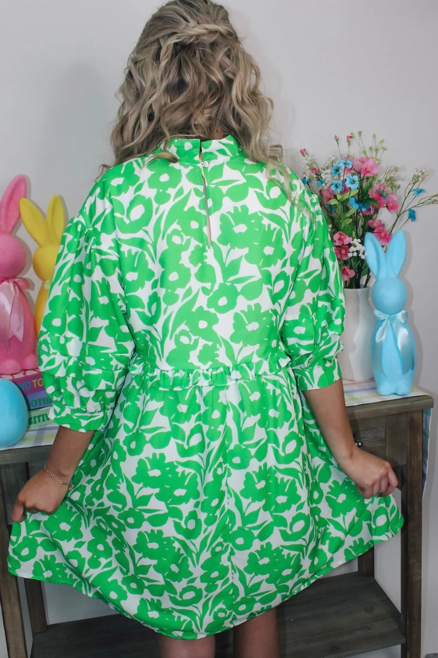 Giddy Green Floral Dress<Allie Lynn's Boutique Outlet