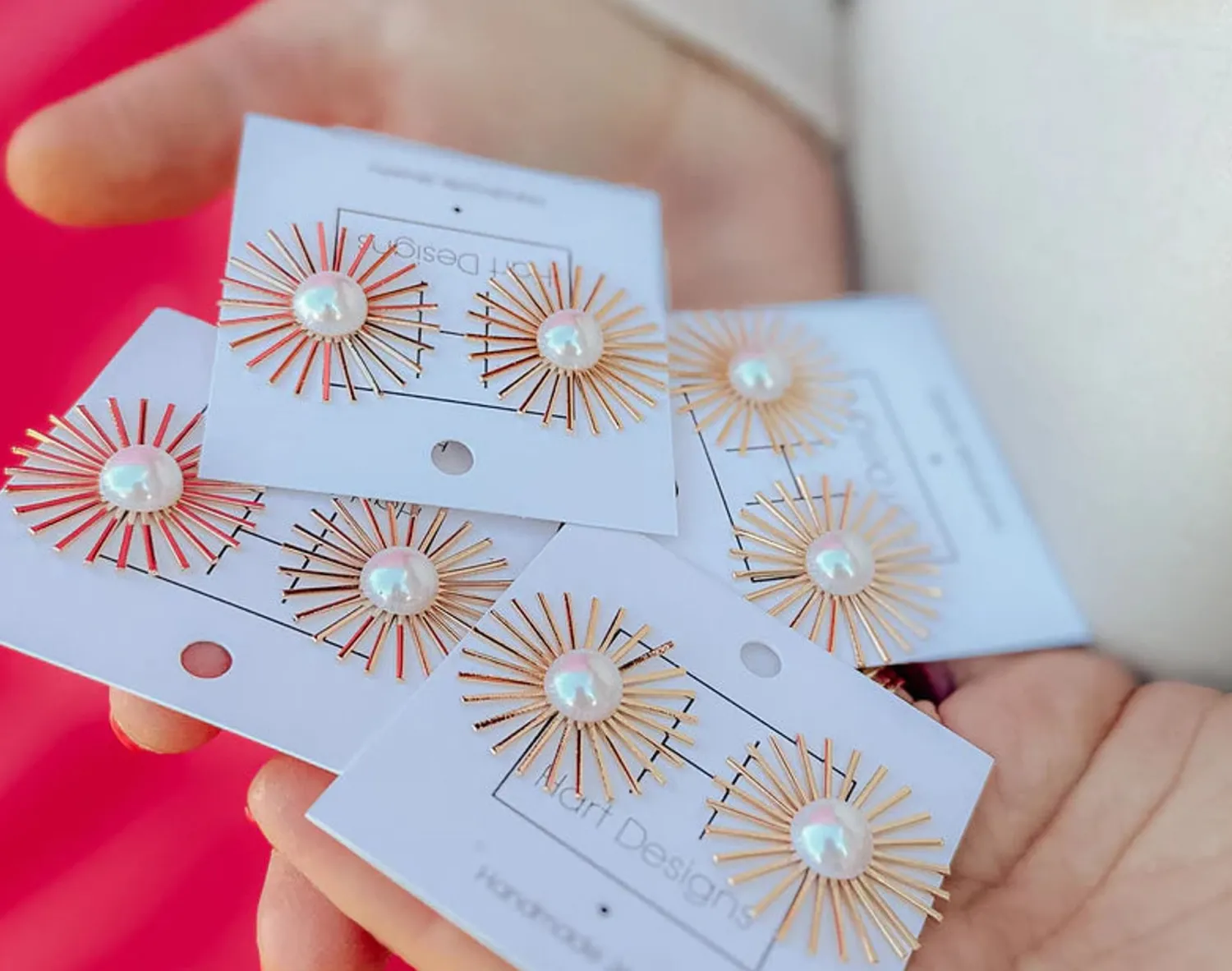 Gold Pearl Earrings<Allie Lynn's Boutique Shop