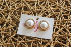 Gold Pearl Studs<Allie Lynn's Boutique Cheap