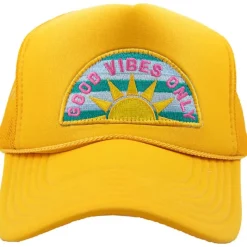 Good Vibes Only Trucker Hat "Orange"<Allie Lynn's Boutique Outlet