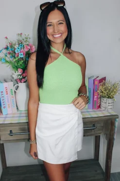 Halter Top "Light Green"<Allie Lynn's Boutique Cheap