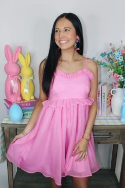 Harper Mini Dress "Barbie Pink"<Allie Lynn's Boutique Online