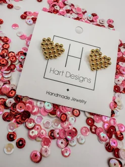 Heart Gold Stud<Allie Lynn's Boutique Fashion