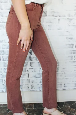 High Rise Straight Pants 
