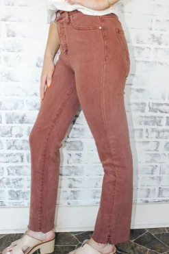 High Rise Straight Pants 