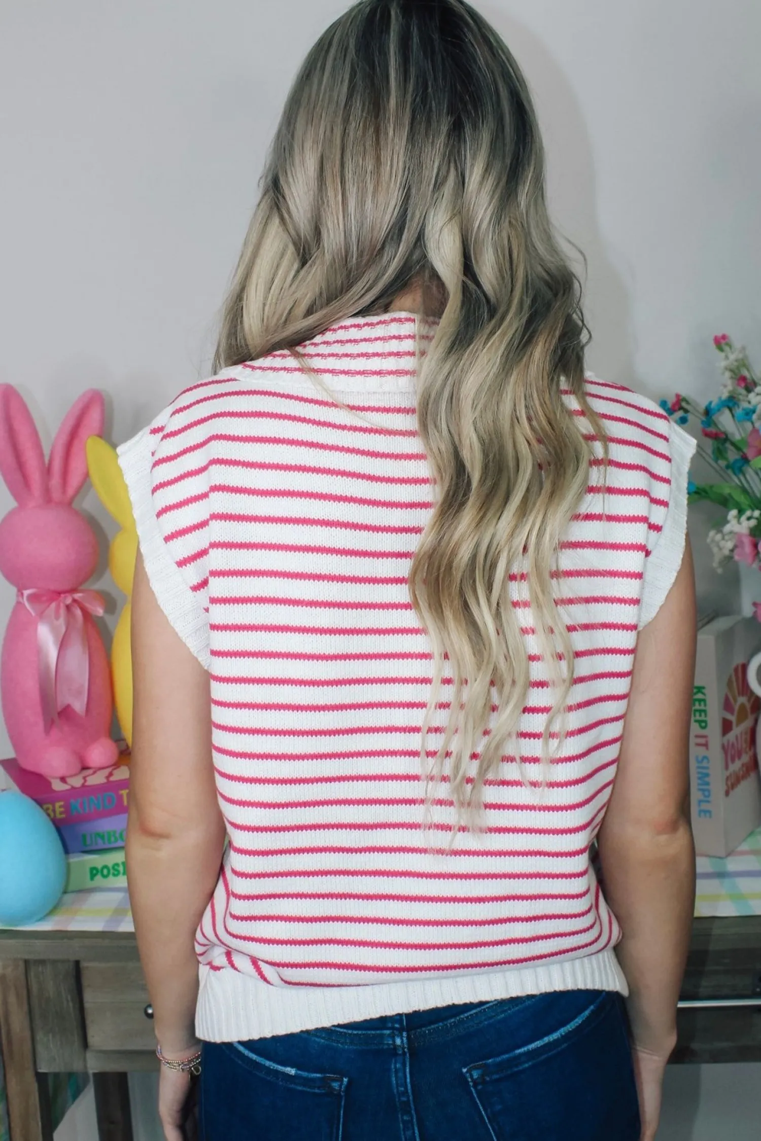 Hot Pink Striped Sweater Top<Allie Lynn's Boutique Cheap