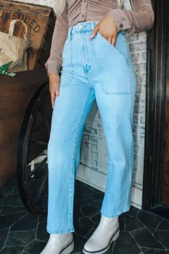 Hr Cargo Pocket Wide Leg Jeans 