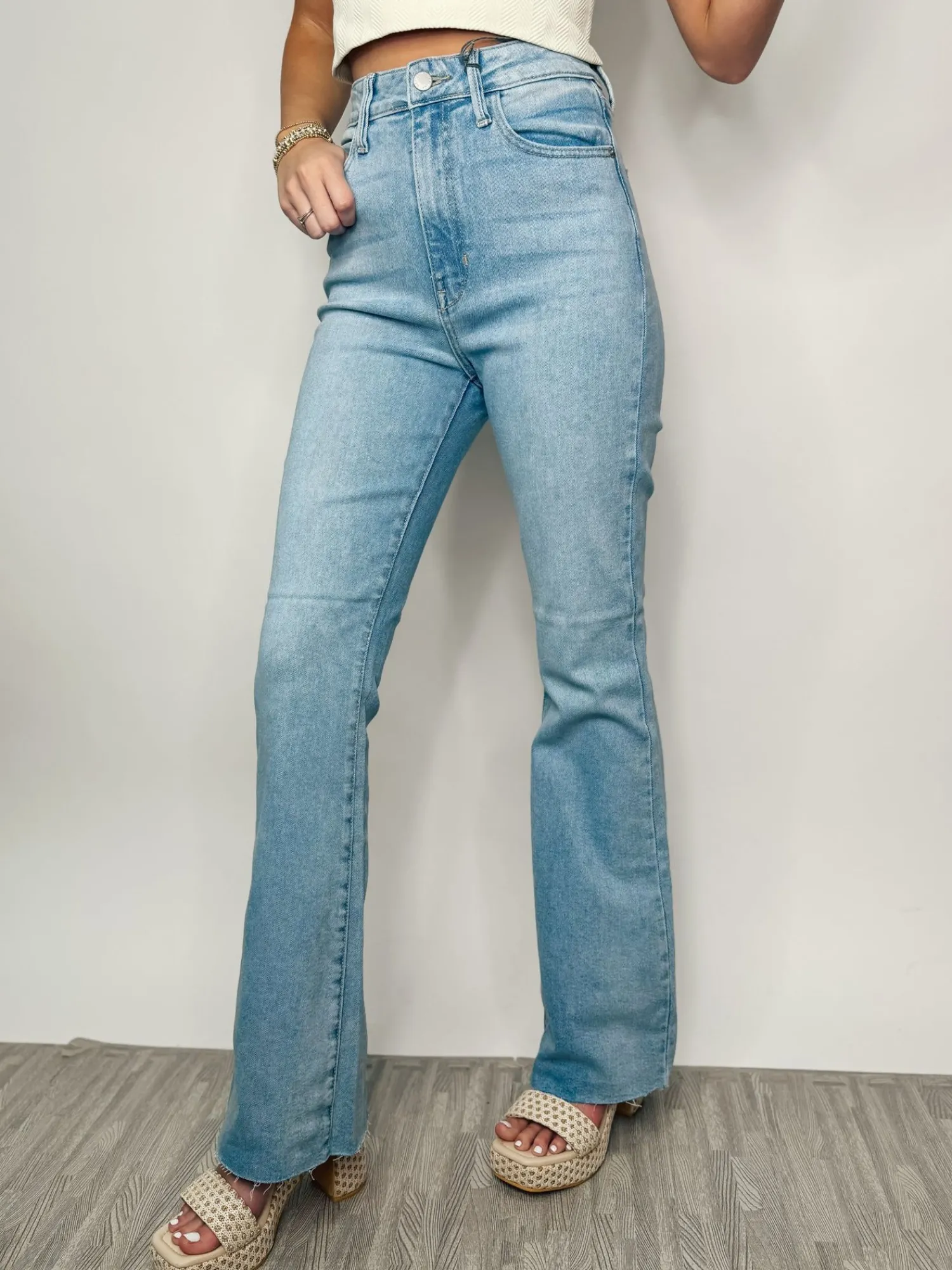 Hr Vintage Skinny Flare "Light Denim"<Allie Lynn's Boutique Best Sale