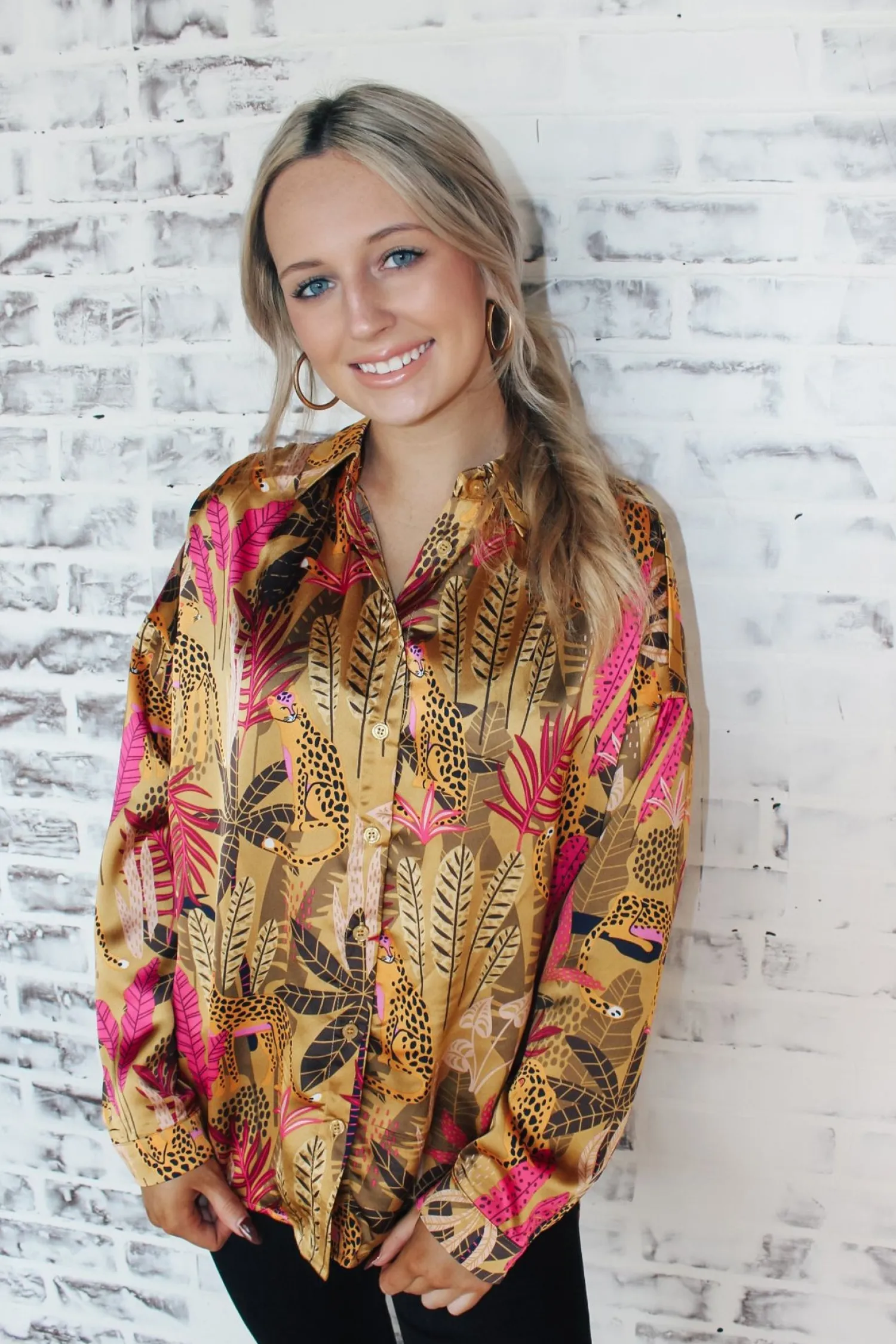In The Jungle Top "Taupe"<Allie Lynn's Boutique Cheap