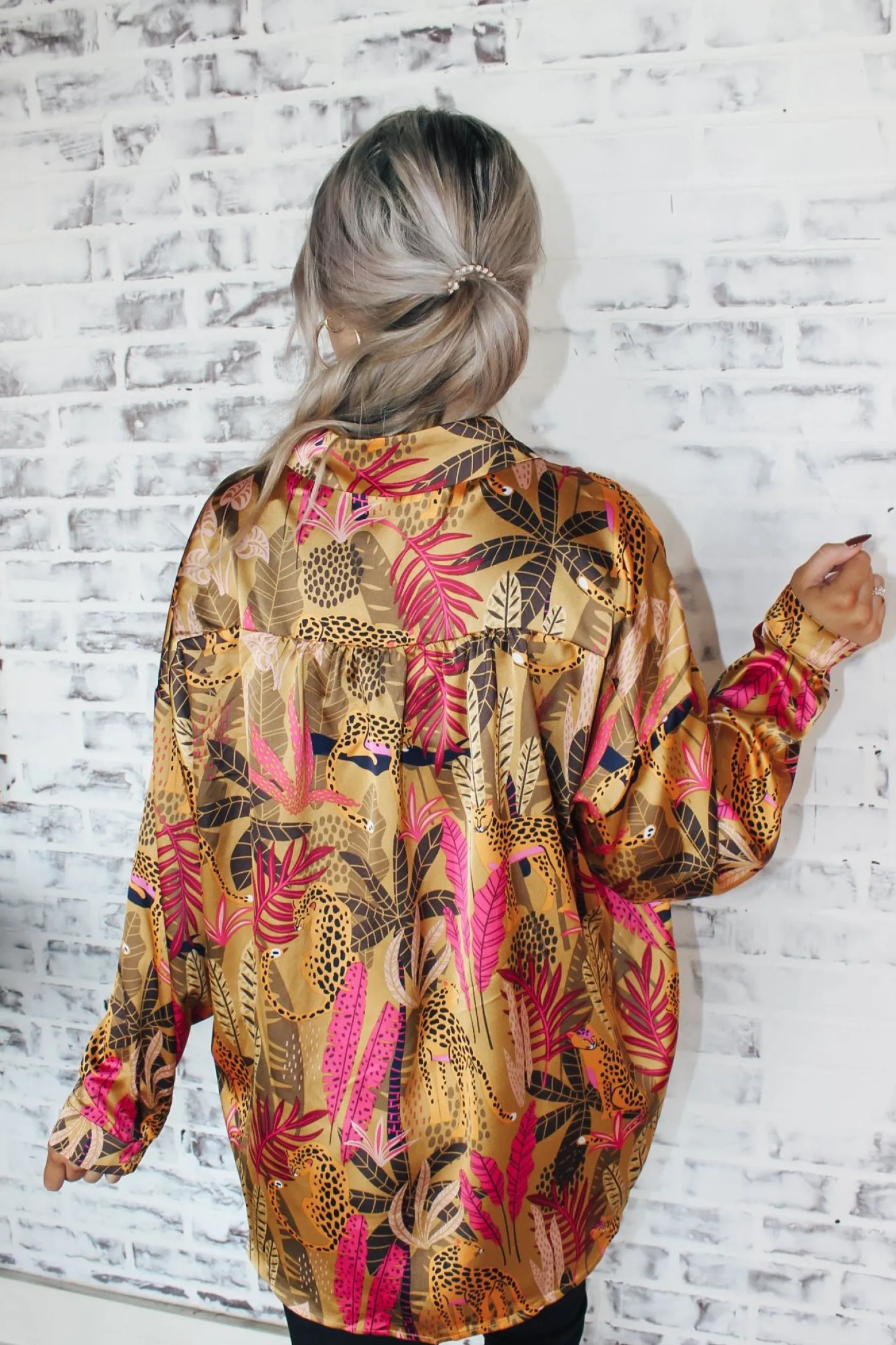 In The Jungle Top "Taupe"<Allie Lynn's Boutique Cheap