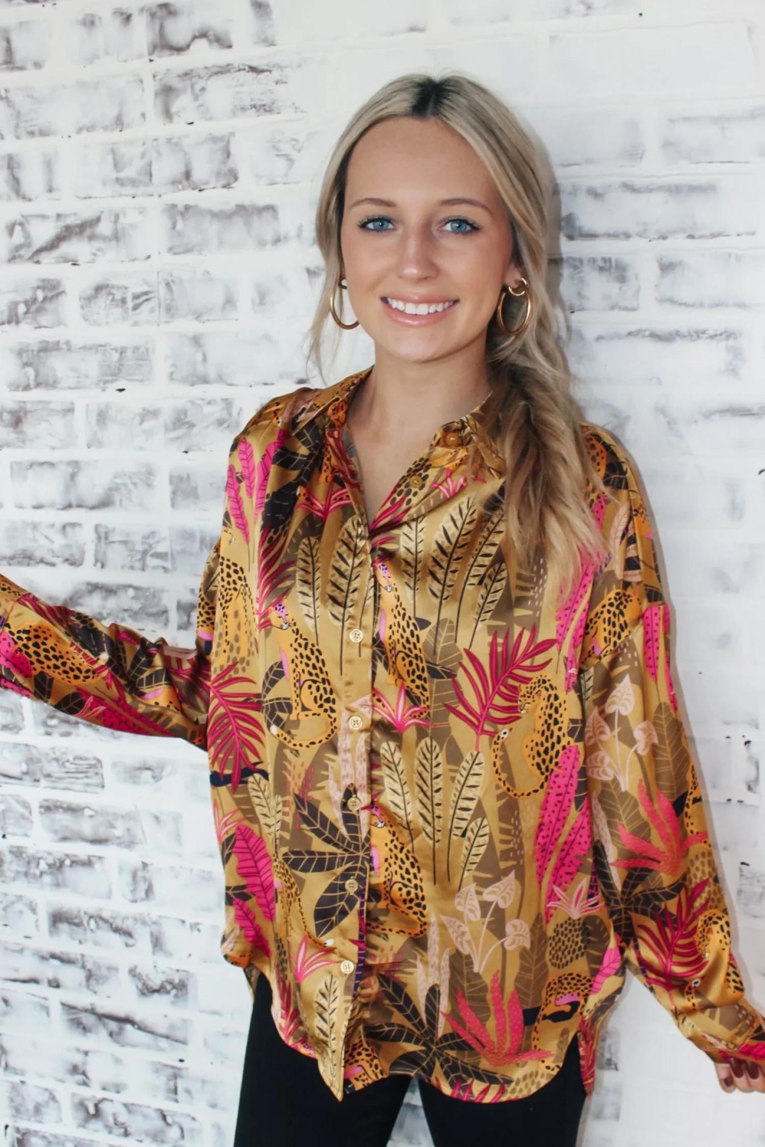 In The Jungle Top "Taupe"<Allie Lynn's Boutique Cheap