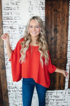 Kendra Top "Rust"<Allie Lynn's Boutique Store