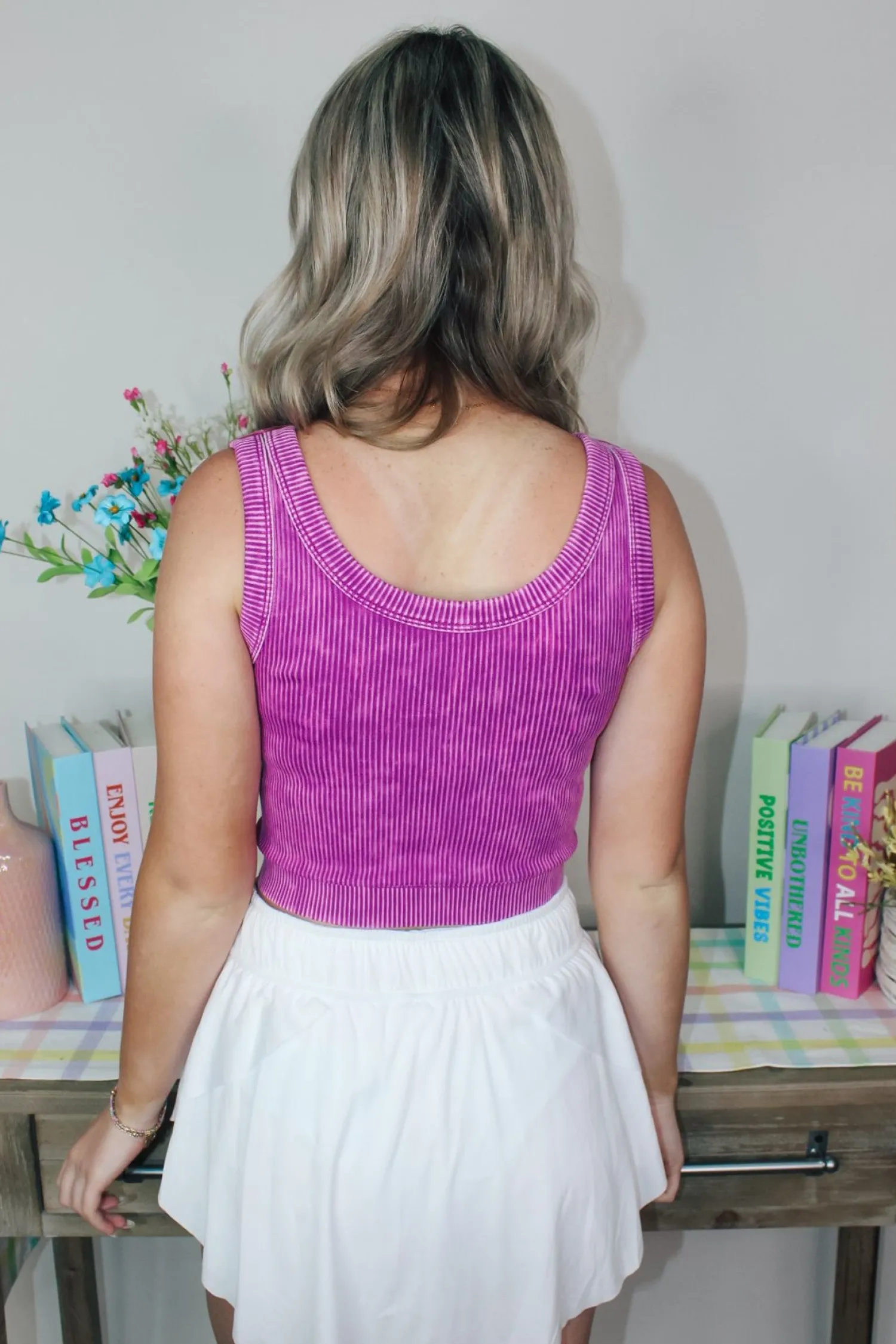 Knit Cropped Tank Top "Light Plum"<Allie Lynn's Boutique Store