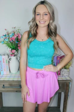 Knit Cropped Tank Top 