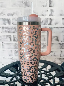 Leopard Tumbler "Light Pink"<Allie Lynn's Boutique Fashion