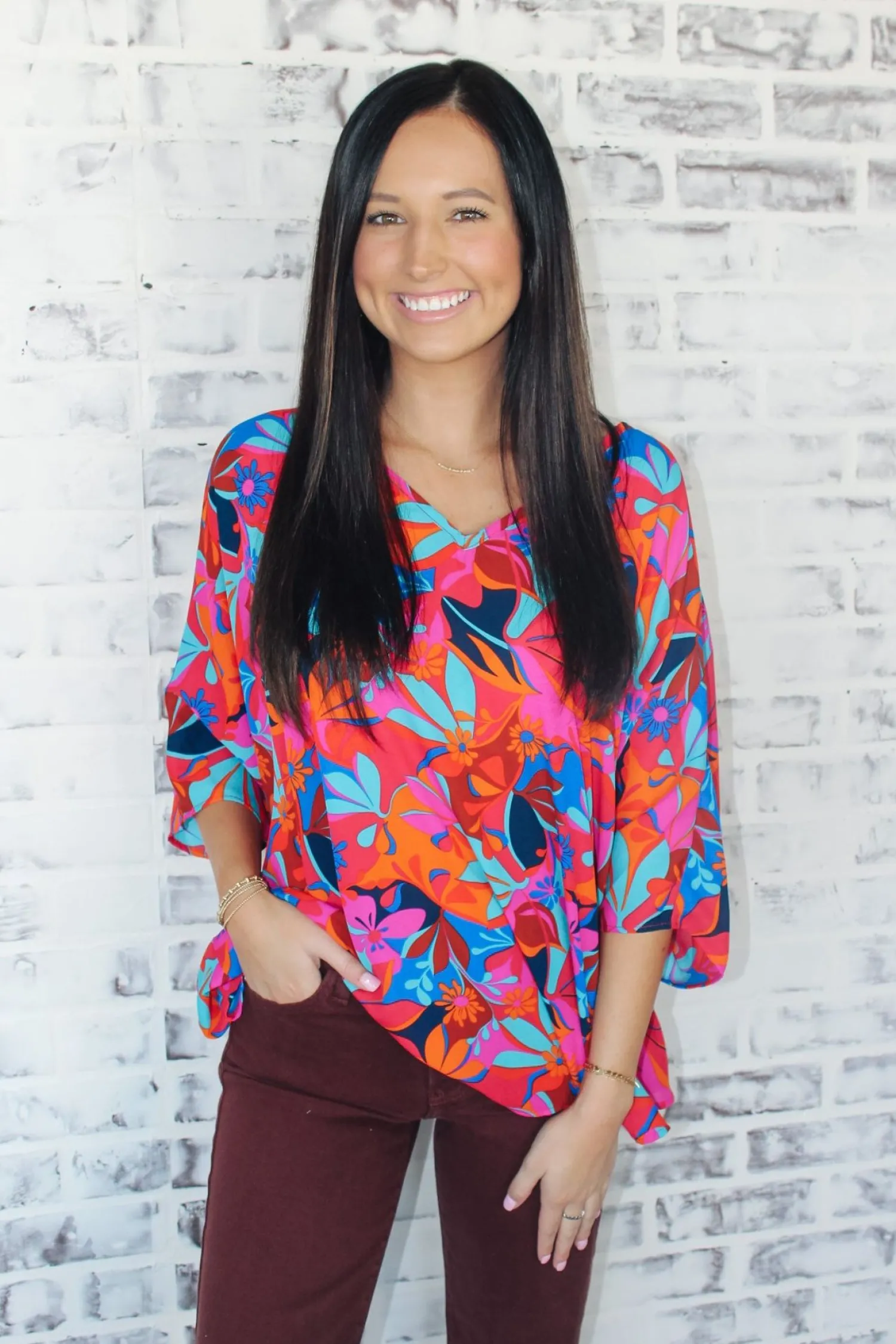 Let It Bloom Oversized Top<Allie Lynn's Boutique Best Sale