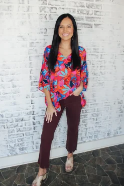 Let It Bloom Oversized Top<Allie Lynn's Boutique Best Sale