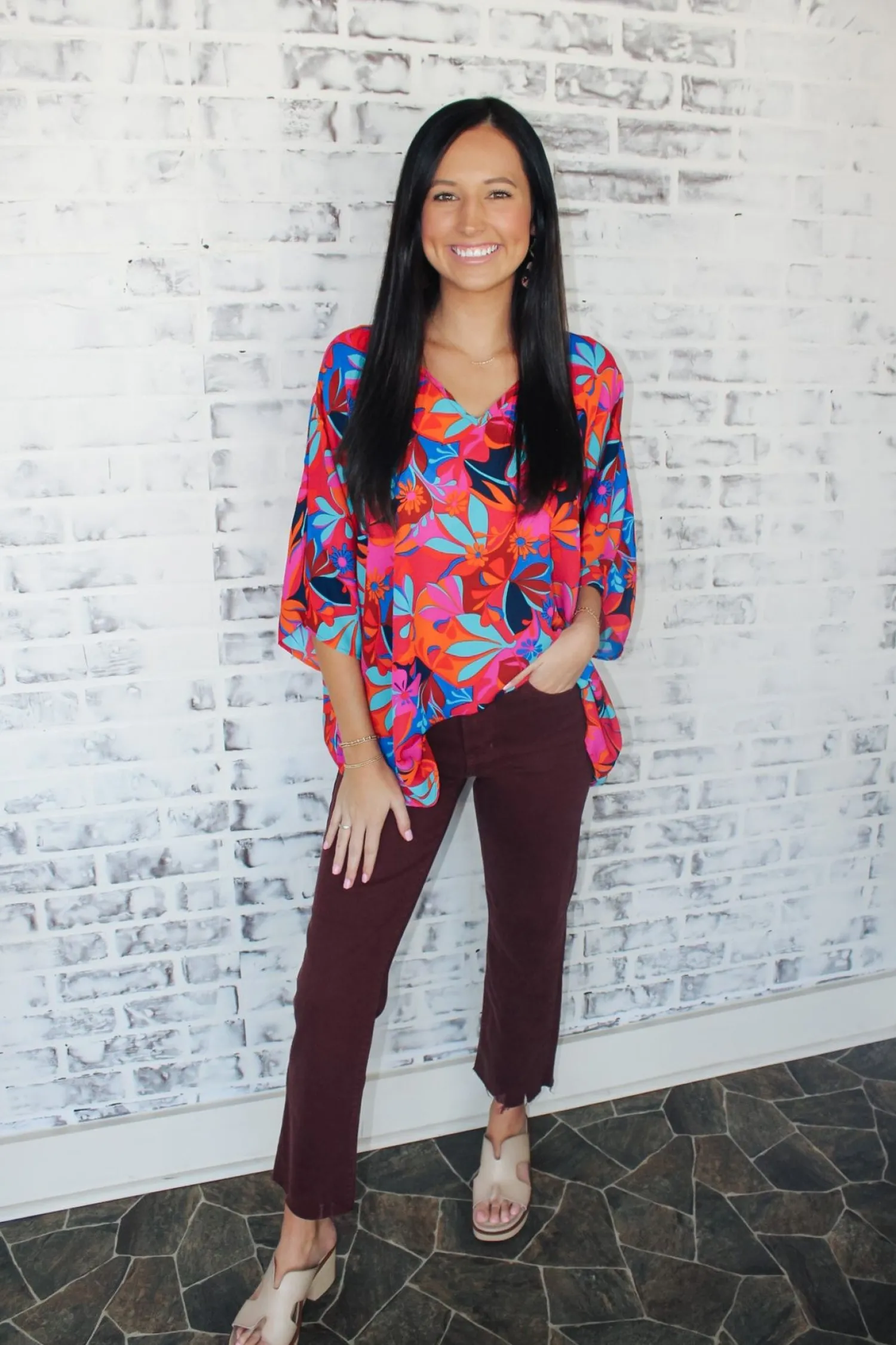 Let It Bloom Oversized Top<Allie Lynn's Boutique Best Sale