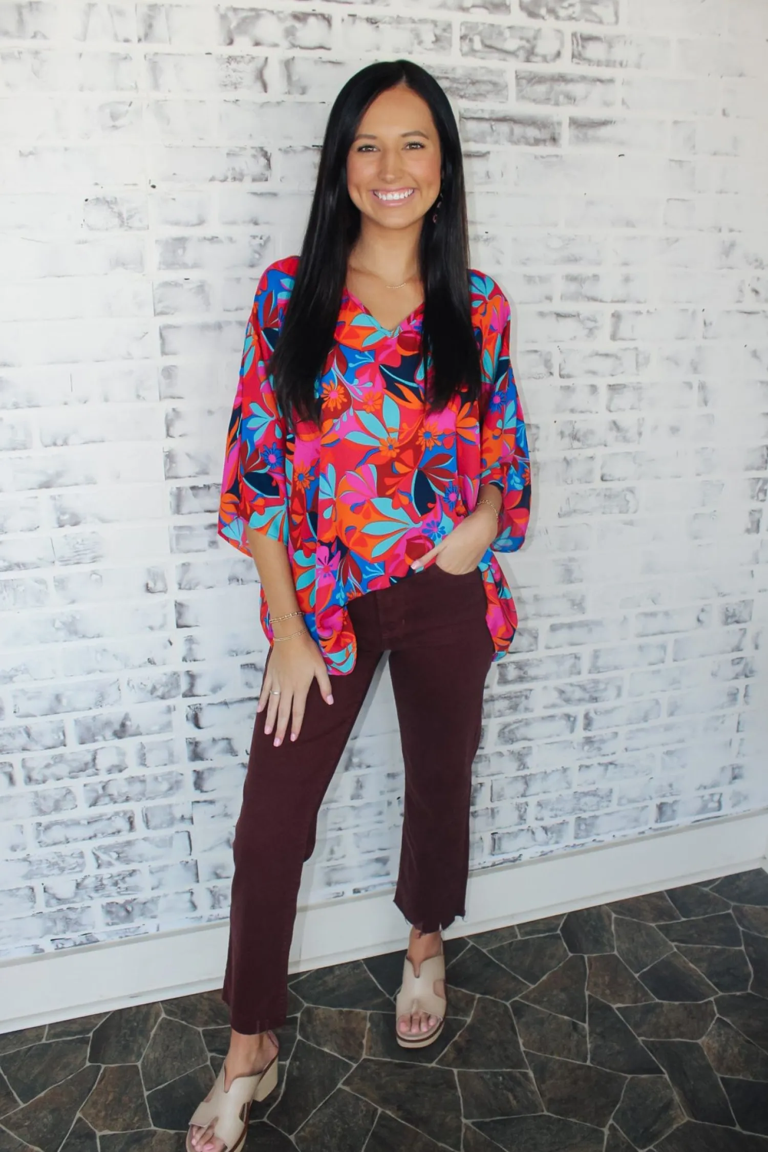 Let It Bloom Oversized Top<Allie Lynn's Boutique Best Sale